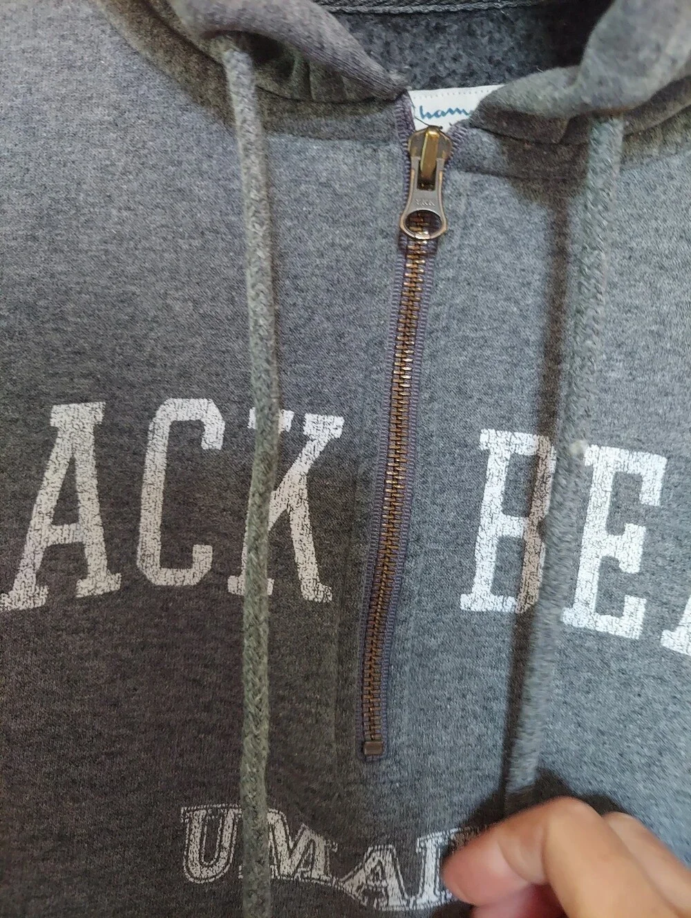 Vintage UMaine Black Bears Champion Hooded Sweatshirt